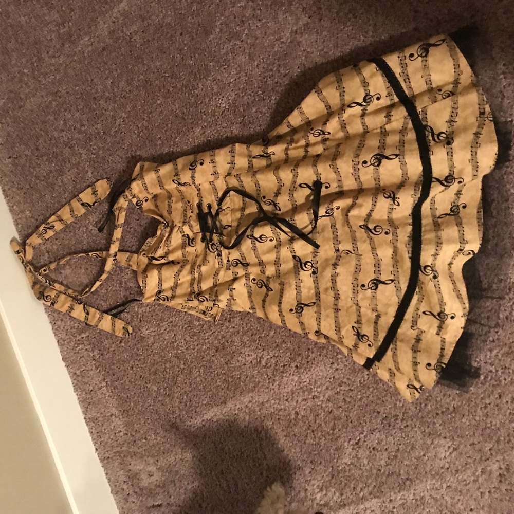Old sheet music print dress